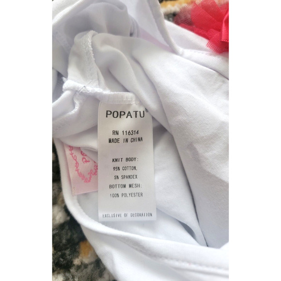 Popatu Baby Girl's 18 Months Christmas Reindeer Bow Holiday Bodysuit White/Red - Picture 5 of 9